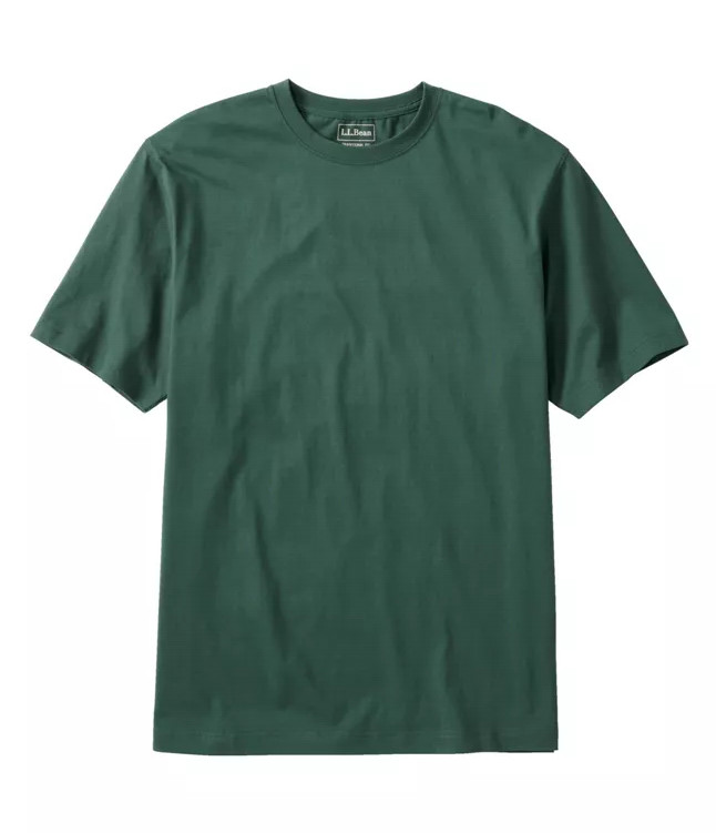 L.L.Bean Men’s Carefree Unshrinkable Tee, Traditional Fit Short-Sleeve