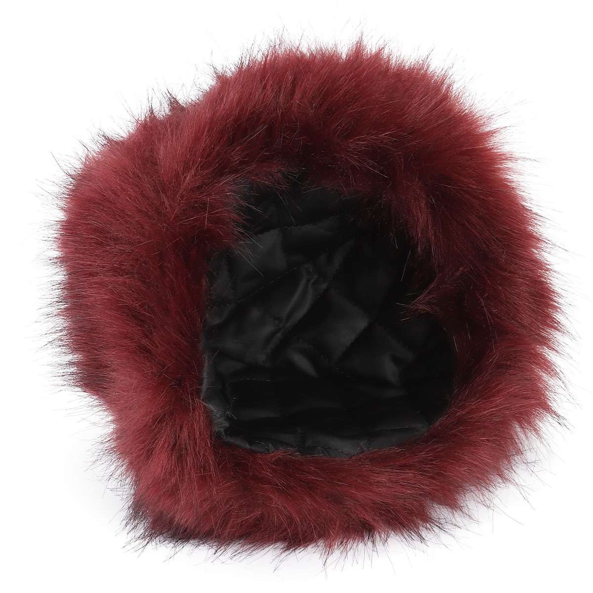 Women Round Russian Fluffy Faux Fox Fur Hat Winter Ear Head Warmer Ski Hats Cap