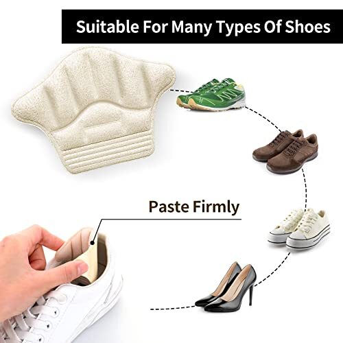 4 PACKS Heel Pads Sport Shoes Adjustable Feet Protector Insoles Patch