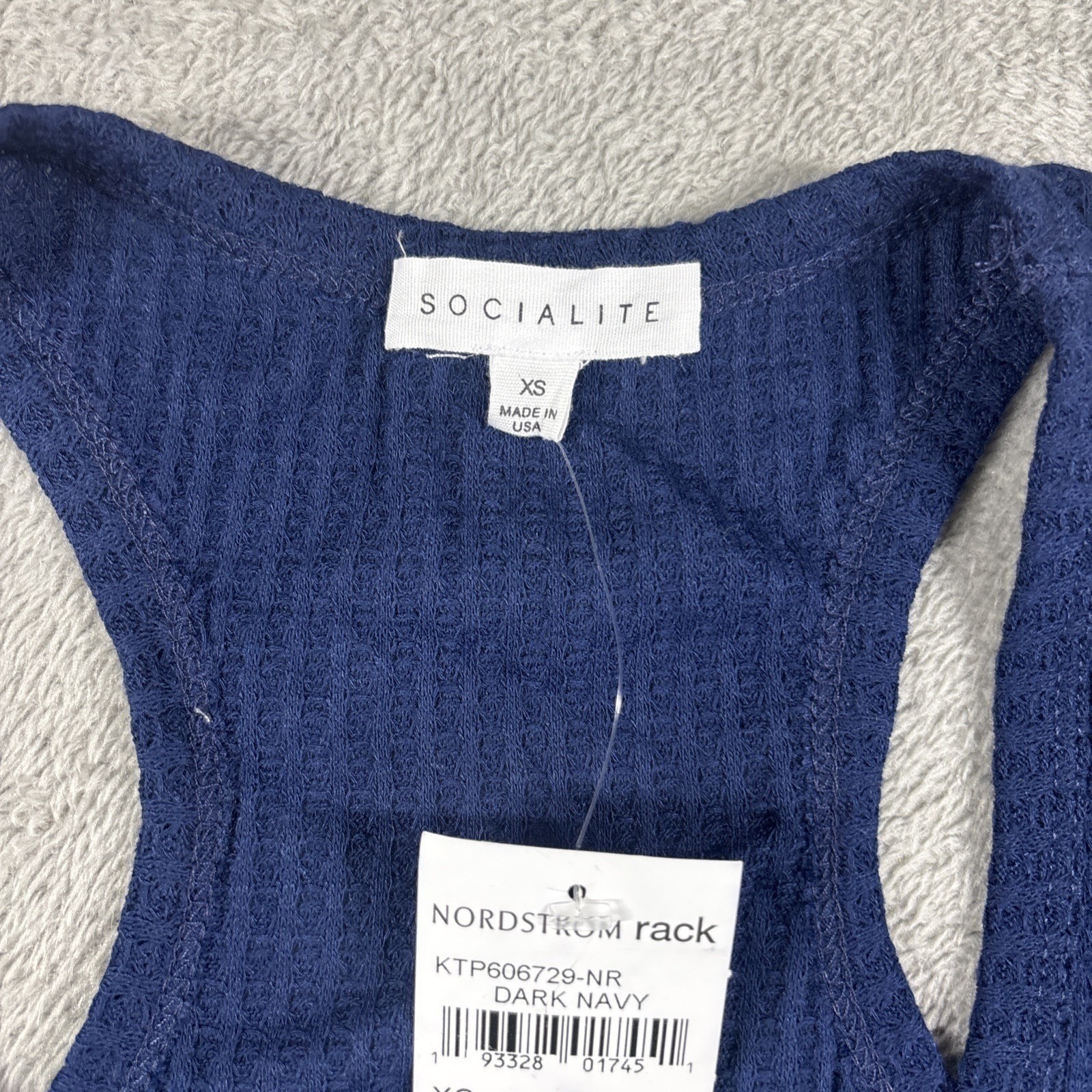 Socialite Nordstrom Waffle Knit Racerback Marsala Scoop Neck Tank Size XS New