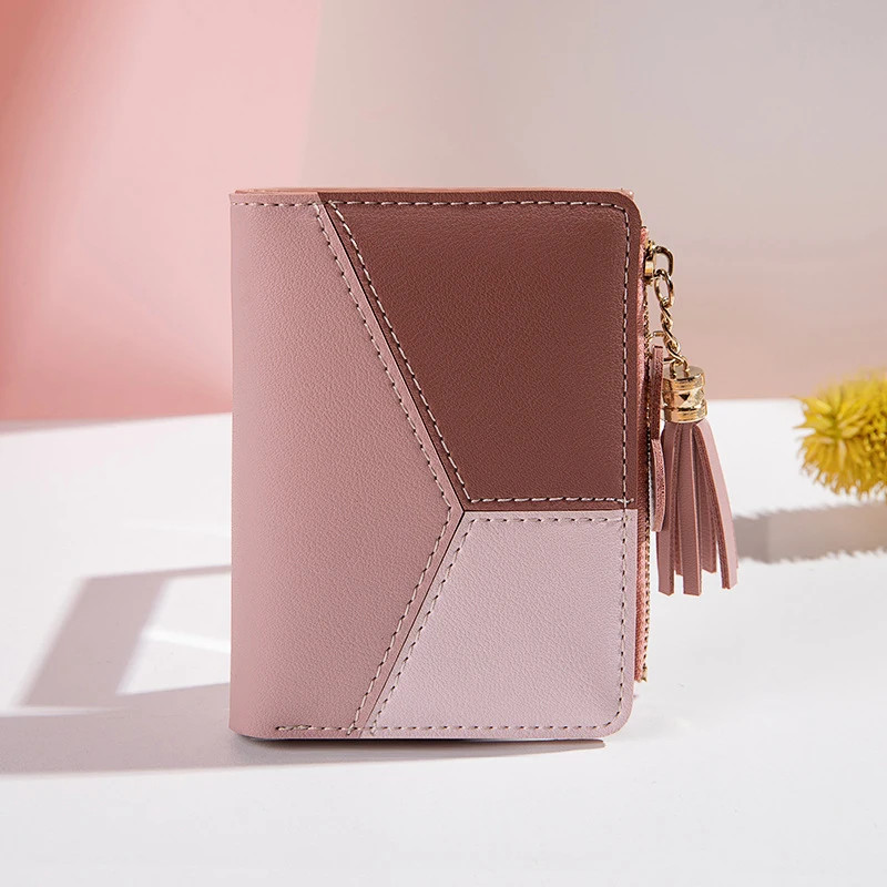 Women PU Leather Wallet Foldable Card Holder Coin Purse Lady Clutch Wallet