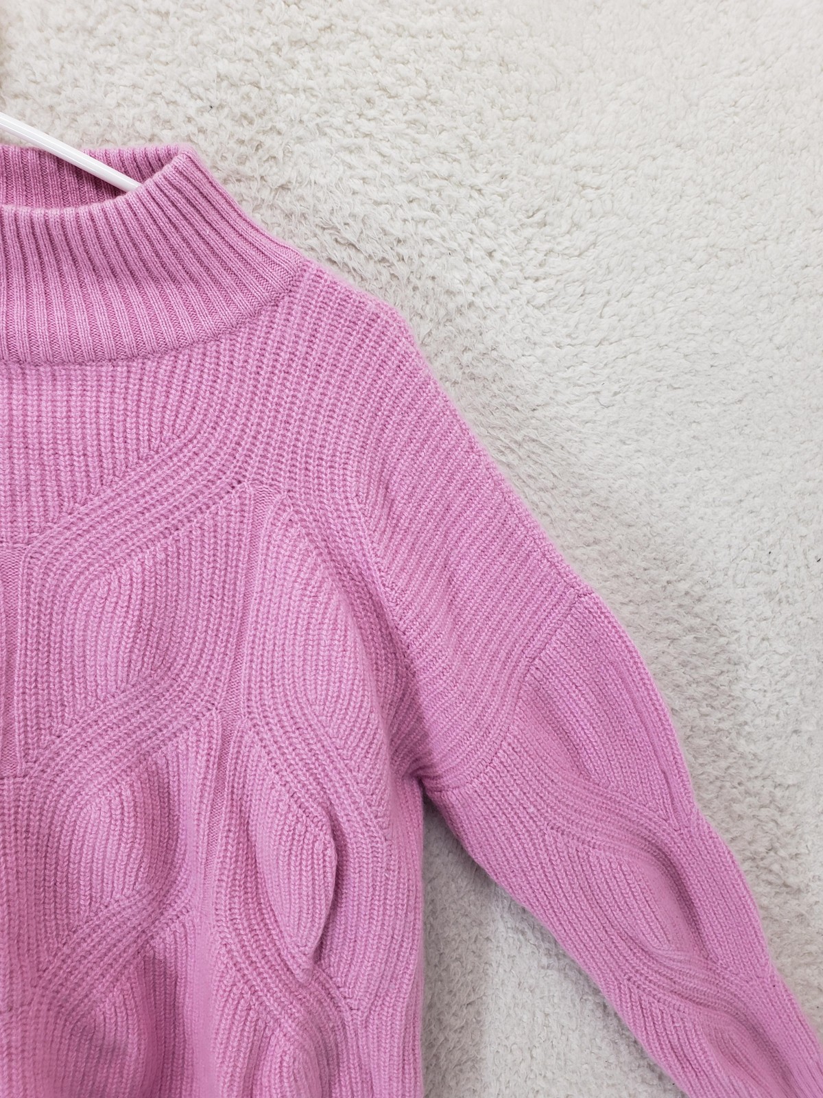 N Peal Sweater Womens Medium Pink Organic Cashmere Textured Knit Pullover Jumper