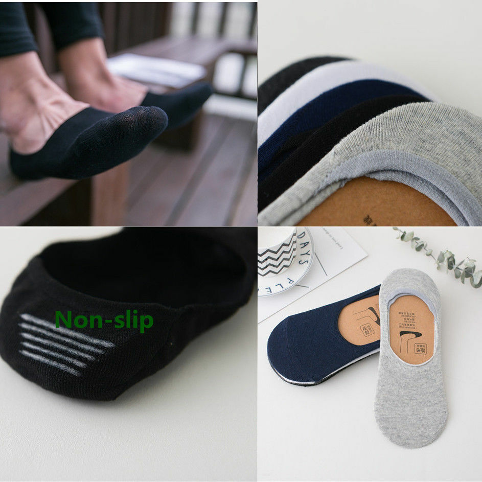 10 Pairs Men’s Invisible No Show Nonslip Boat Ankle Low Cut Cotton Men Socks USA