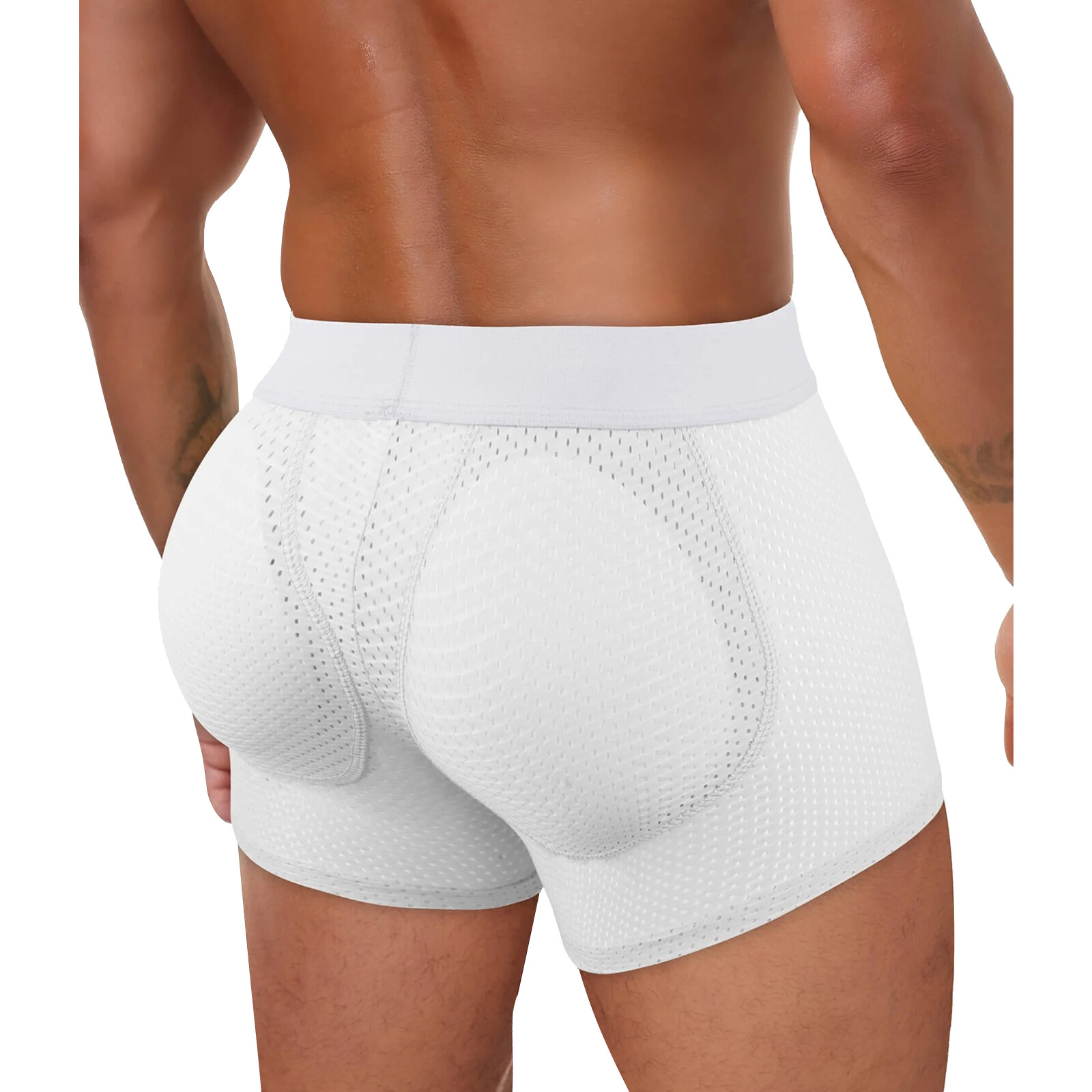 Mens Padded Underwear Briefs Boxers Big Butt Booster Hip Enhancer with 2 Pads US