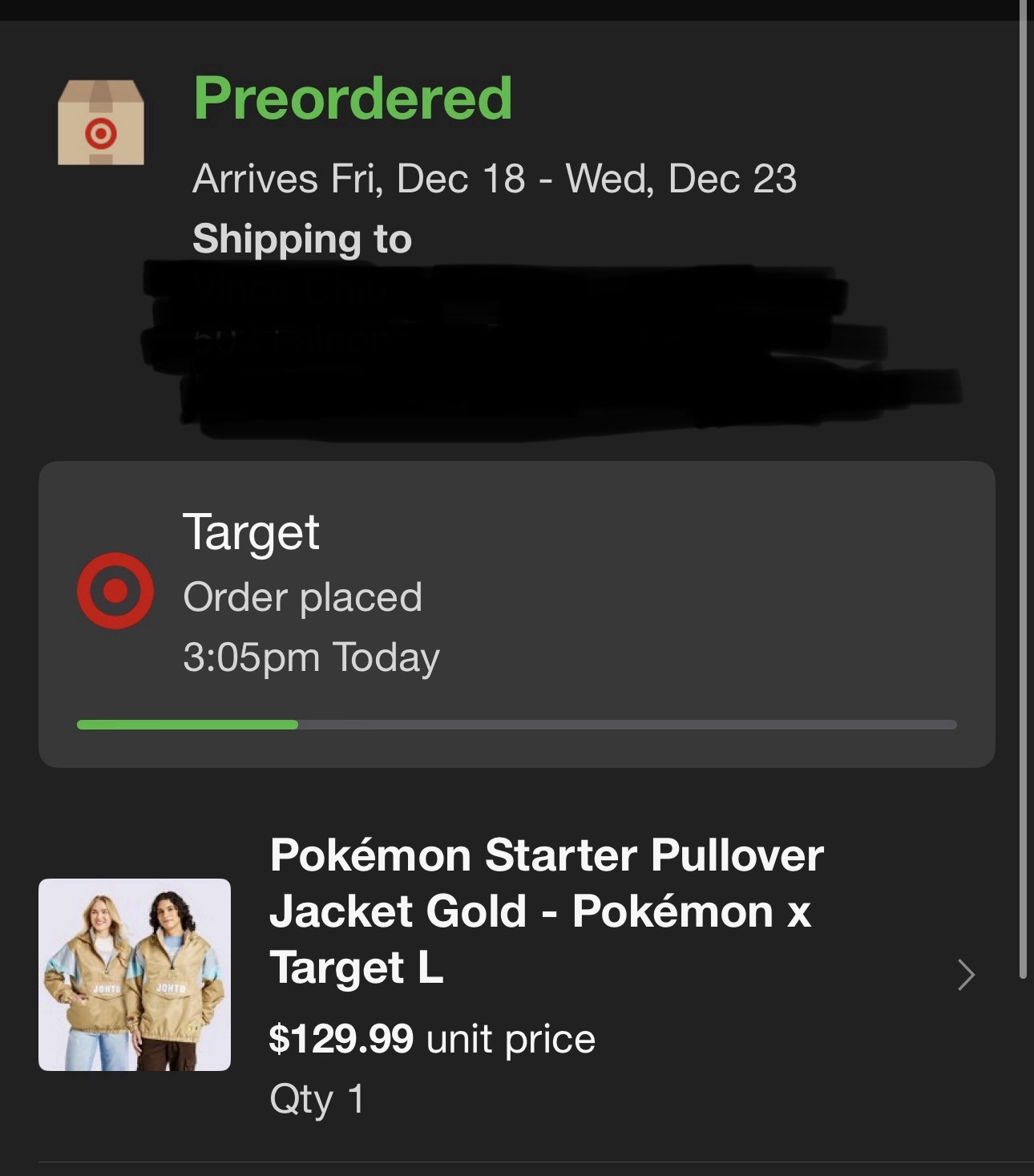 Pokemon x Target Starter Pullover Jacket Gold JOHTO Large Confirmed