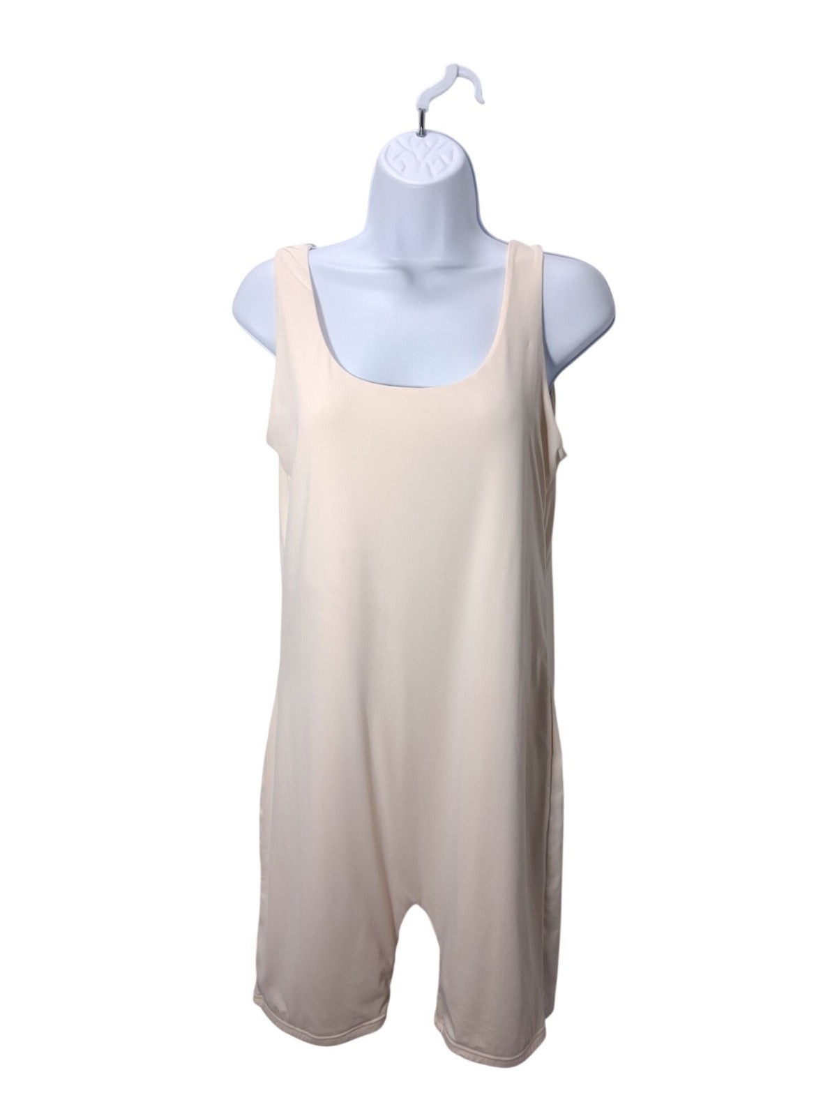 Poshdivah Womens Beige Bodysuit Shapewear XL Polyester Spandex Blend