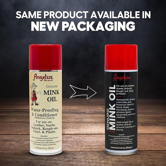 Angelus Professional Mink Oil Leather Conditioner Spray Waterproof 5.5 Oz/156 gr