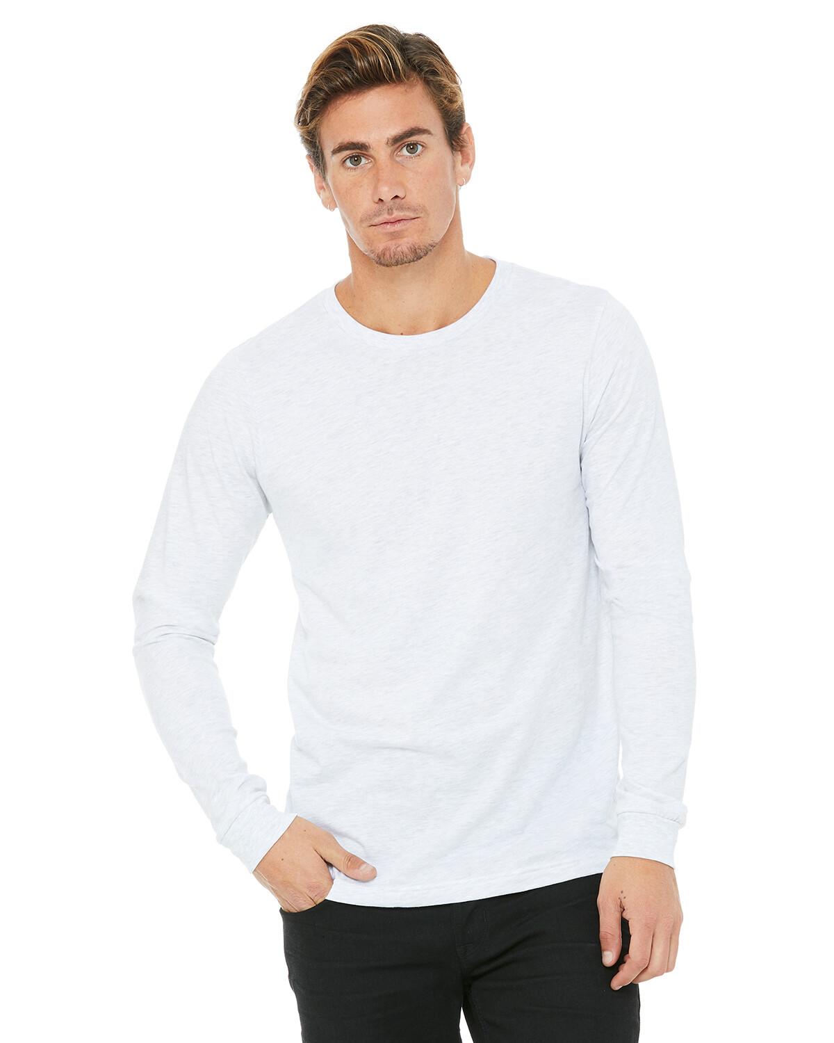 Bella + Canvas Unisex Jersey Long-Sleeve T-Shirt 3501 Cotton Crew Neck T Shirt