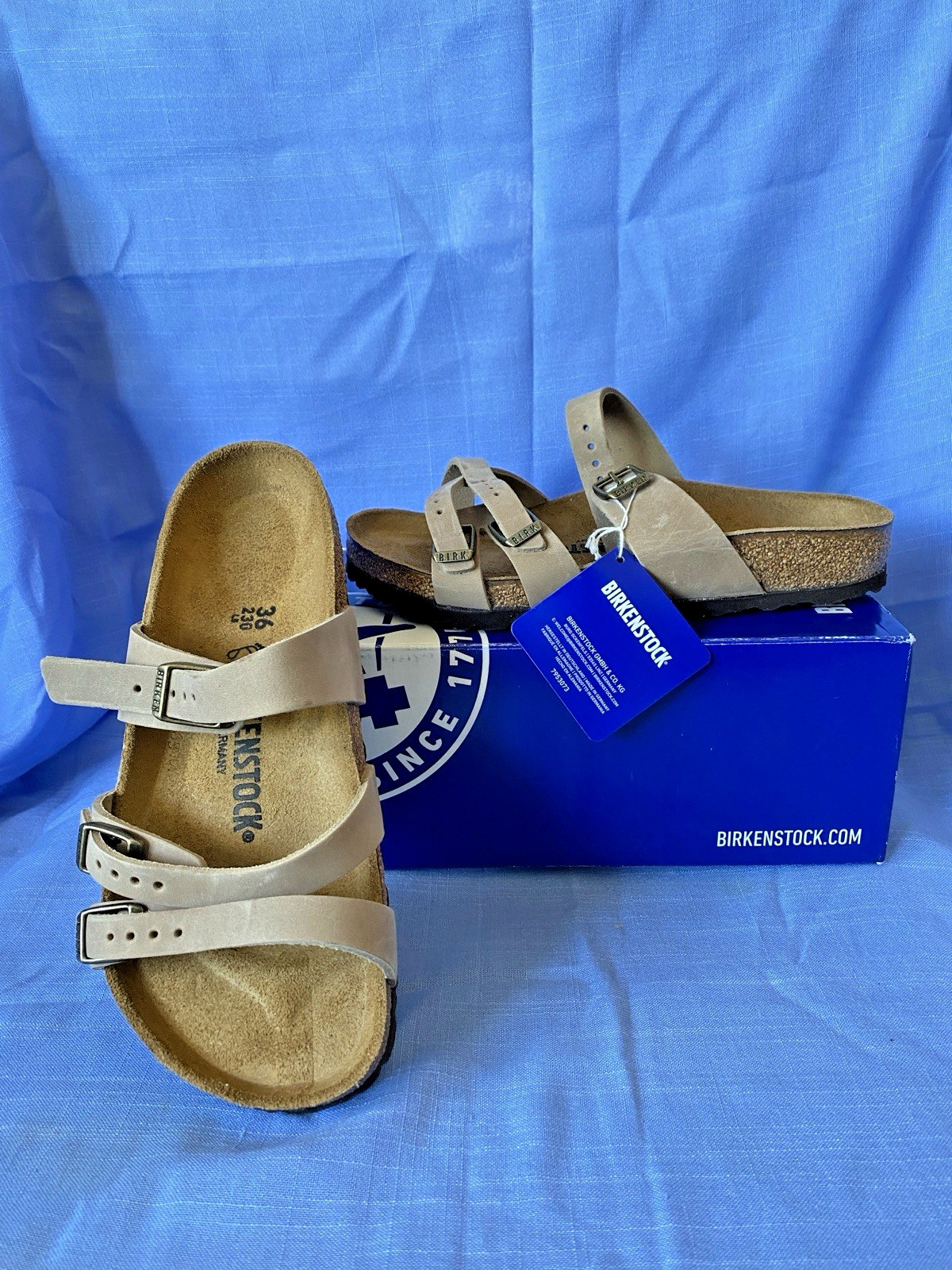 BIRKENSTOCK Womens 36 Franca TOBACCO BROWN SANDALS Size 5 US Normal Width NEW