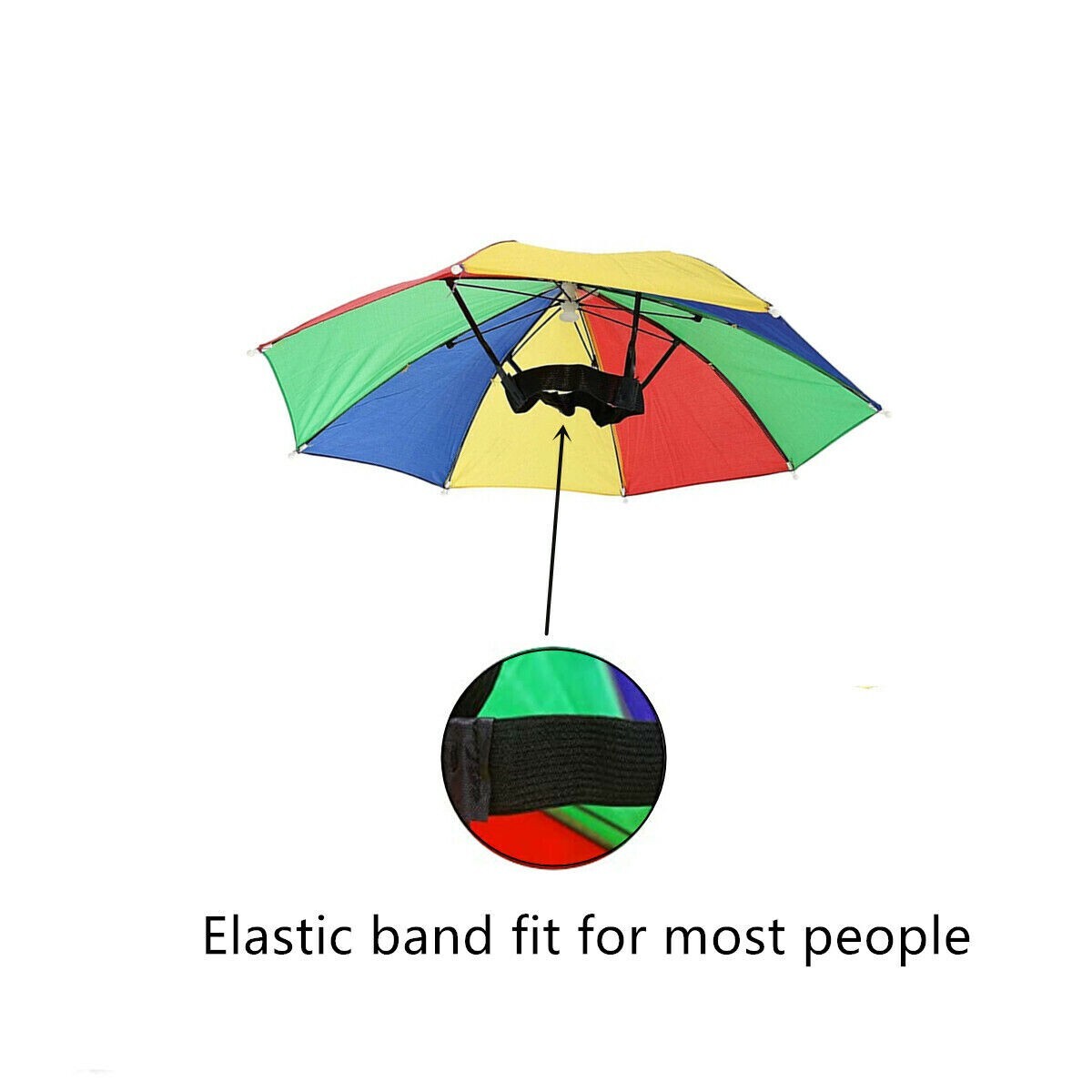 2x Outdoor Foldable Sun Umbrella Hat Golf Fishing Camping Headwear Cap Head Hat