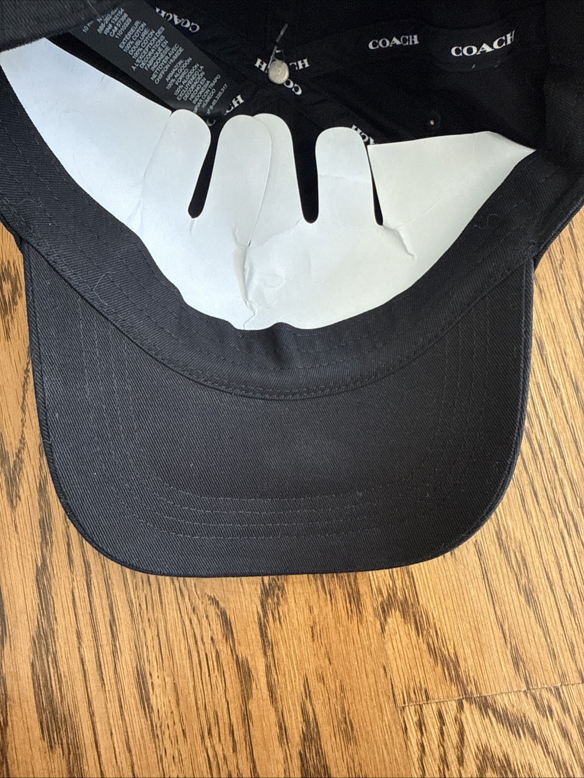 NWT COACH Embroidered Baseball Hat-ALL Black [MSRP $75] (100% Cotton)