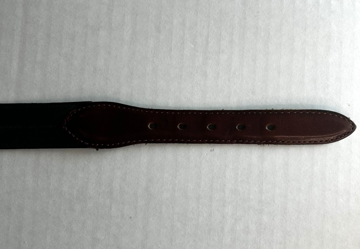 Oil Tanned Nu-Buck Belt Size 30 Unisex Solid Brass Hardware Two Toned Brown