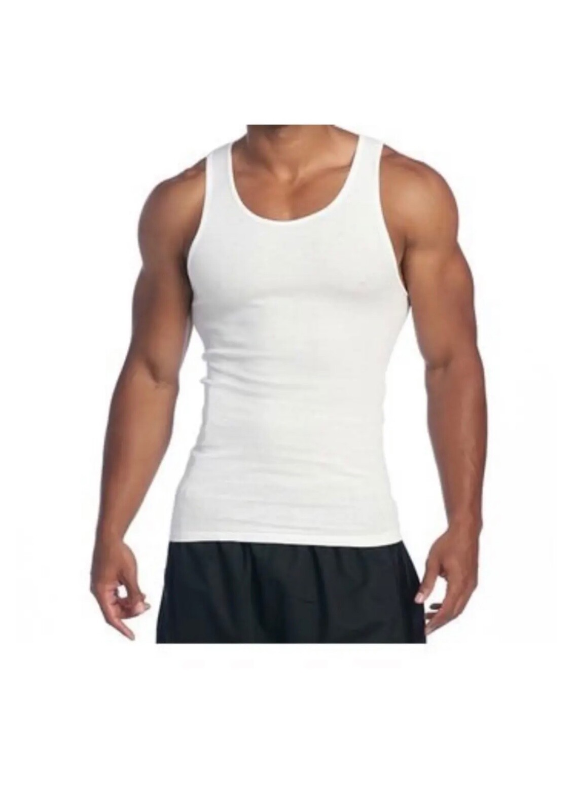 Lot 3 _6 PRO CLUB A SHIRTS TANK TOP WHITE & BLACK PRO CLUB MEN UNDERSHIRT S-5XL