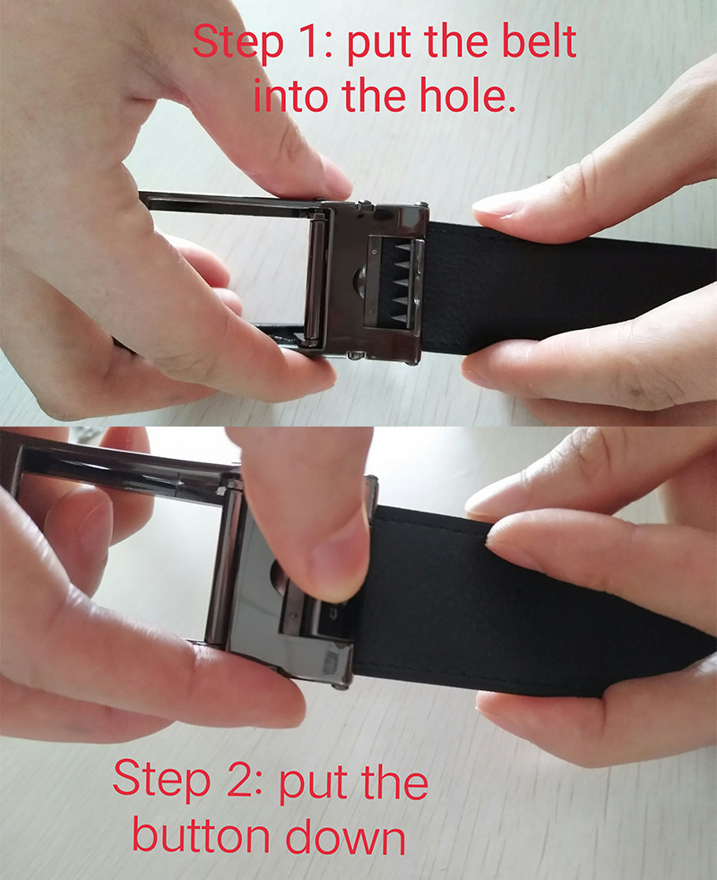 Cosy Installation Leather Belt Automatic Adjustable Men Gift Adult US Seller