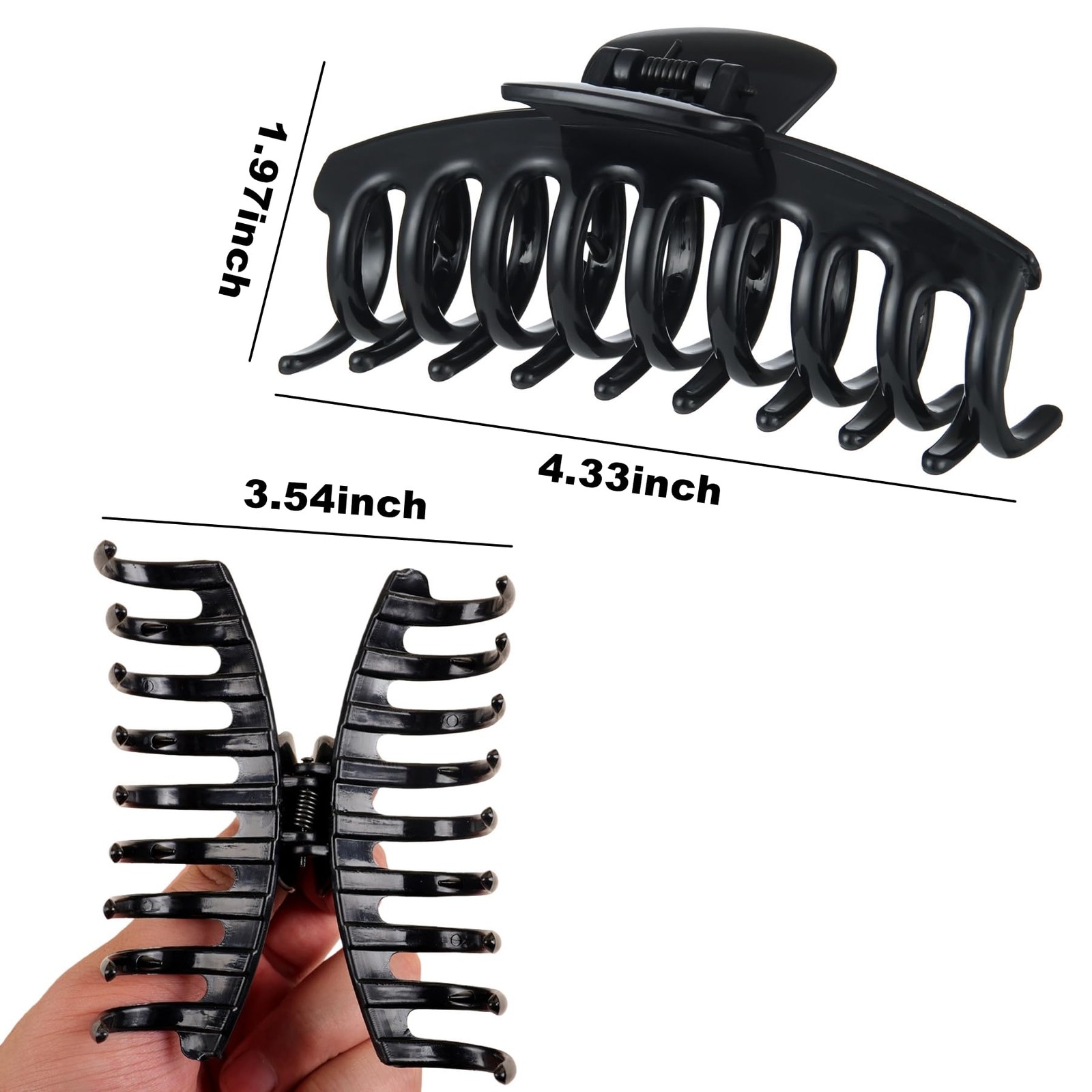 6 PCS Soft Silicone Cloud Hair Claw 1 Count (Pack of 1), Multicolored-6PCS