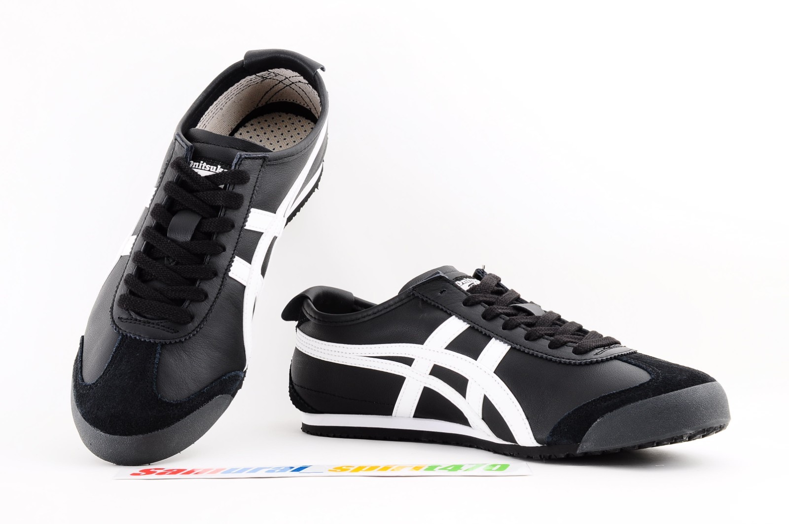 Onitsuka Tiger Genuine MEXICO 66 1183C102 BLACK /WHITE US Buyer No Import duties