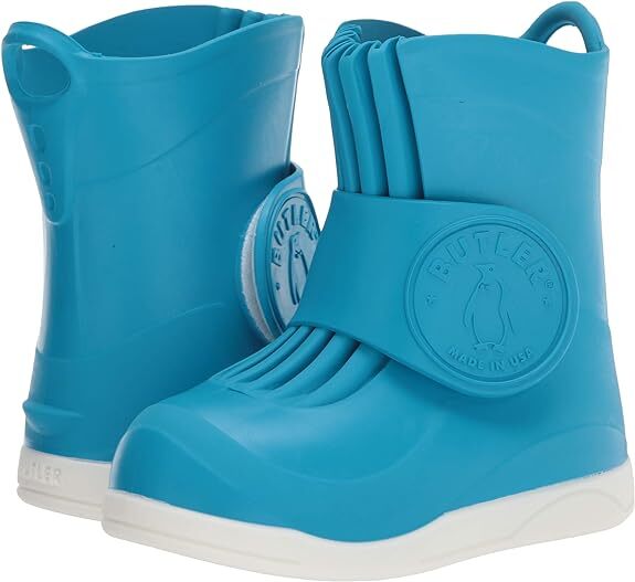 Butler Teal Pull-On Over Shoe Rain Boot Snow Outdoor Water Proof Child Size 10
