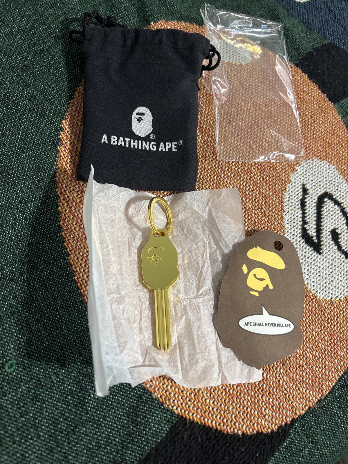 Bape A Bathing Ape Gold Key Accessory From Japan Rare (Engraveable)
