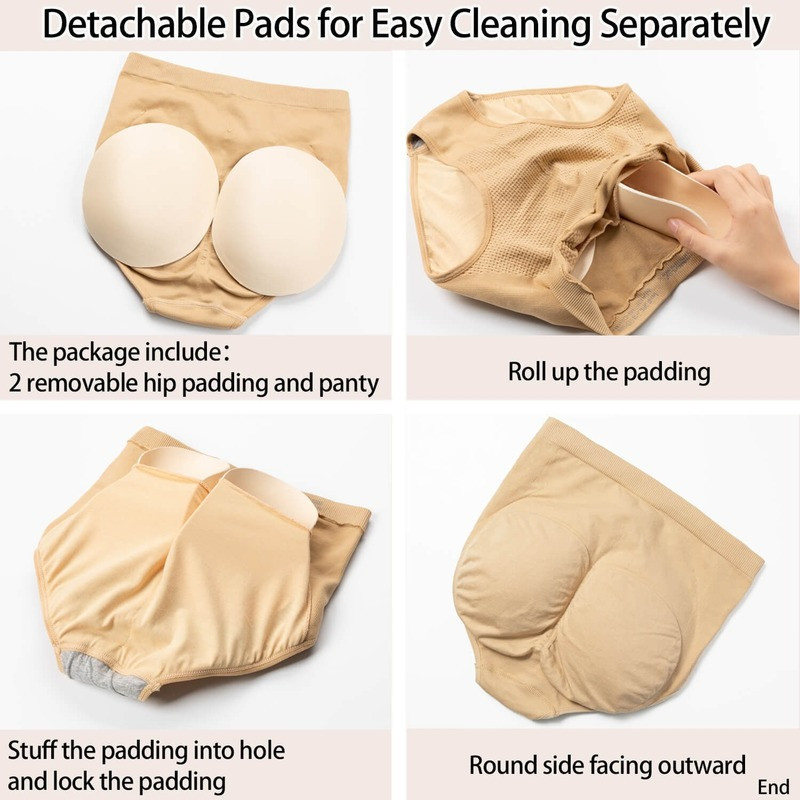 Men Padded Butt Lifter Hip Enhancer Body Shaper Shorts Fake Ass Underwear Briefs