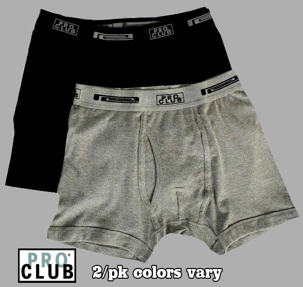 2 Pack PRO CLUB Boxer Briefs Cotton Proclub Men’s Underwear Big and Tall Sm-7XL