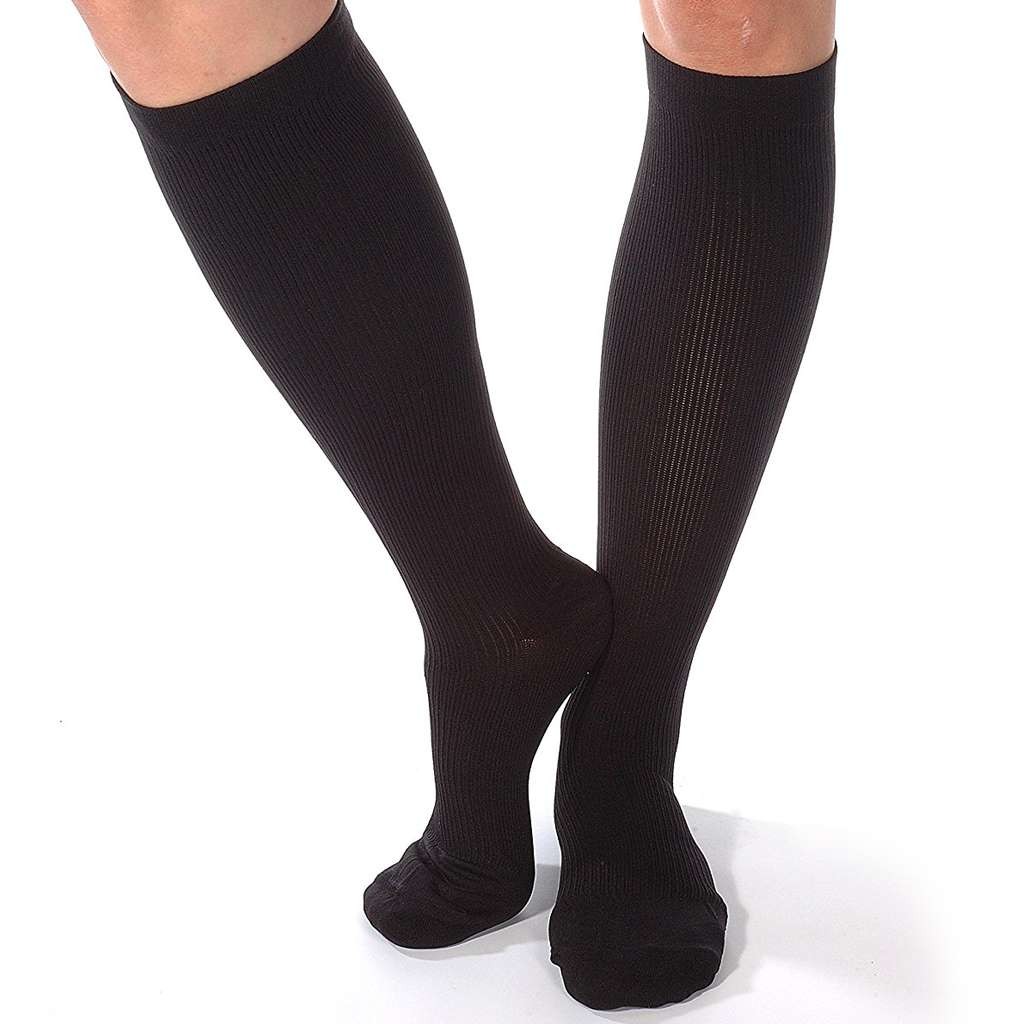 S M L XL 2XL 3XL 4XL Wide Calf Plus Size Compression Socks Women Men 20-30mmHg