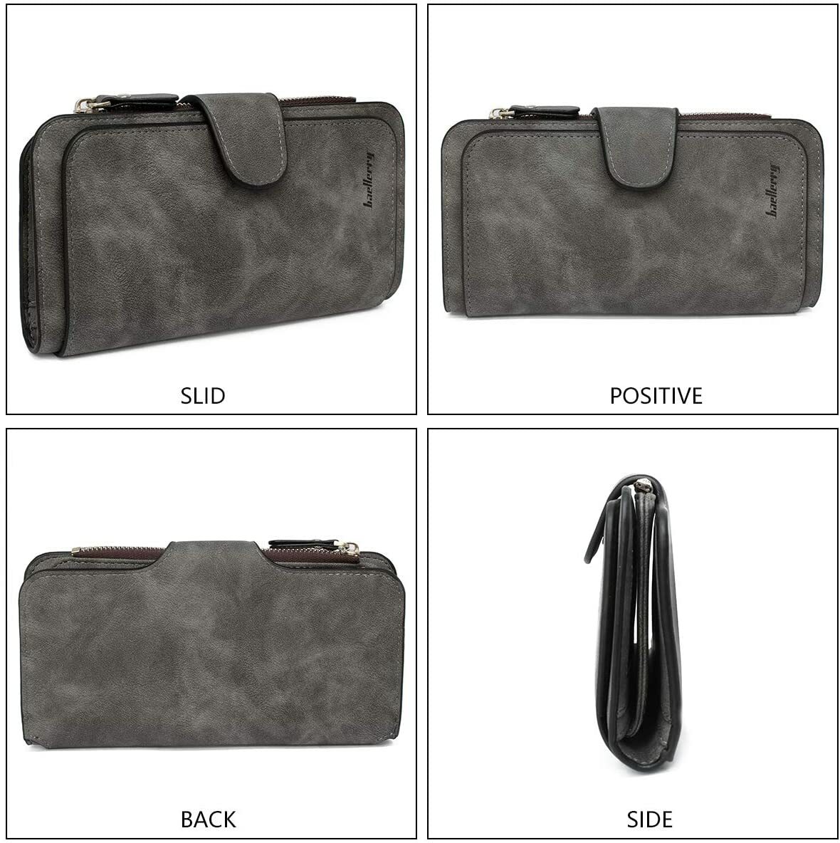 Women Lady Soft Leather Wallet Long Hasp Clutch Multi Card Holder Purse Handbag