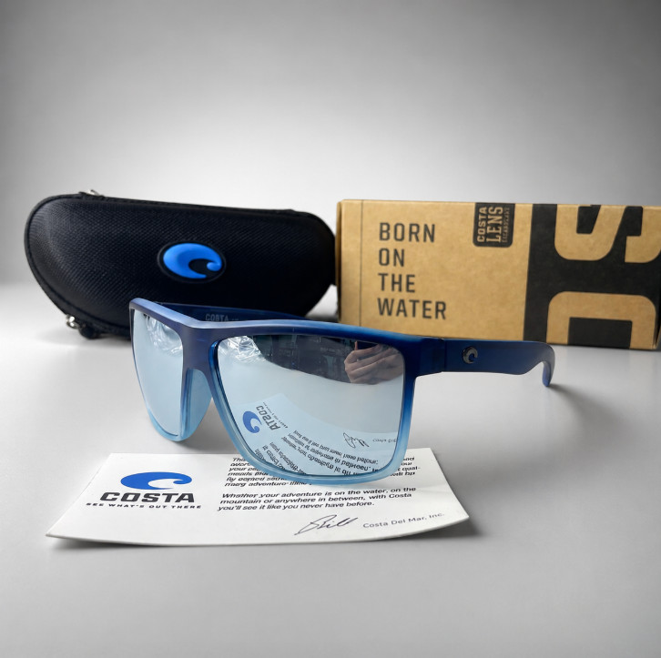 NEW Costa Del Mar Rincon Sunglasses Blue Fade Silver Mirror 580P Polarized Trend