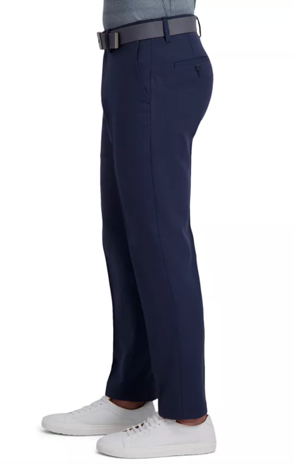 Men Haggar Cool Right Performance Flex Wrinkle Free Slim Fit Pants – Navy/Ink