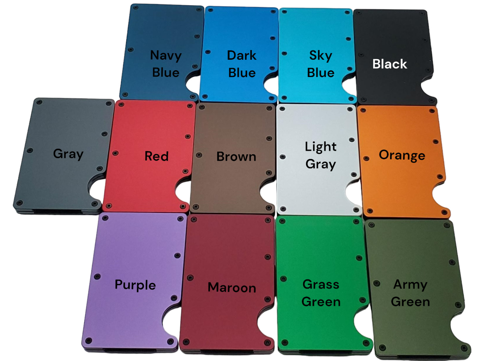 Blank Aluminum MRF-05 RFID blocking Minimalist wallets with money clip.