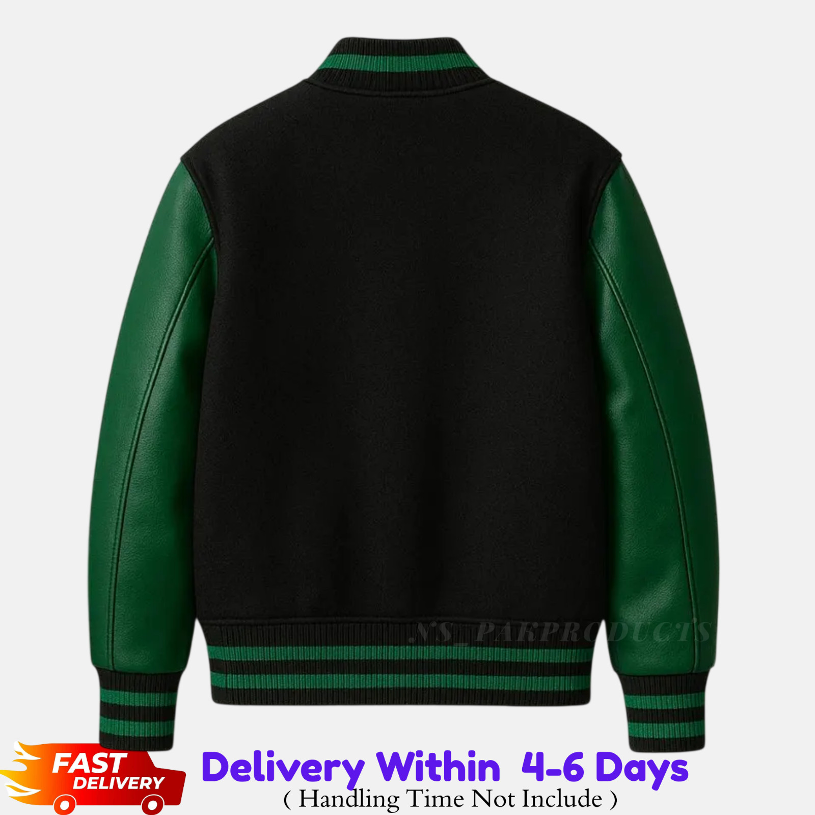 Varsity Letterman Baseball College Bomber Jacket – Wool & Leather Varsity Jacket