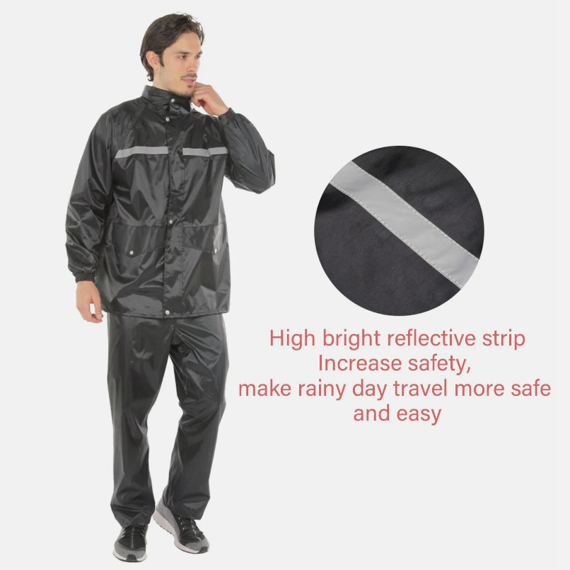 Waterproof Rain Suits Heavy Duty Raincoat Fishing Rain Gear Jacket & Pants Men