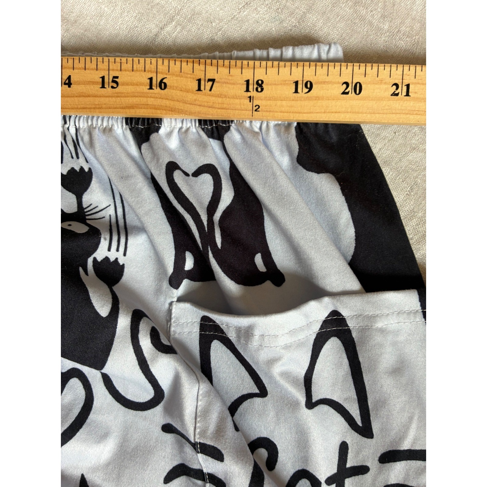 Cat Lady Pajama Pants Women 3XL Gray Mom Graphic Print Loungewear Sleepwear