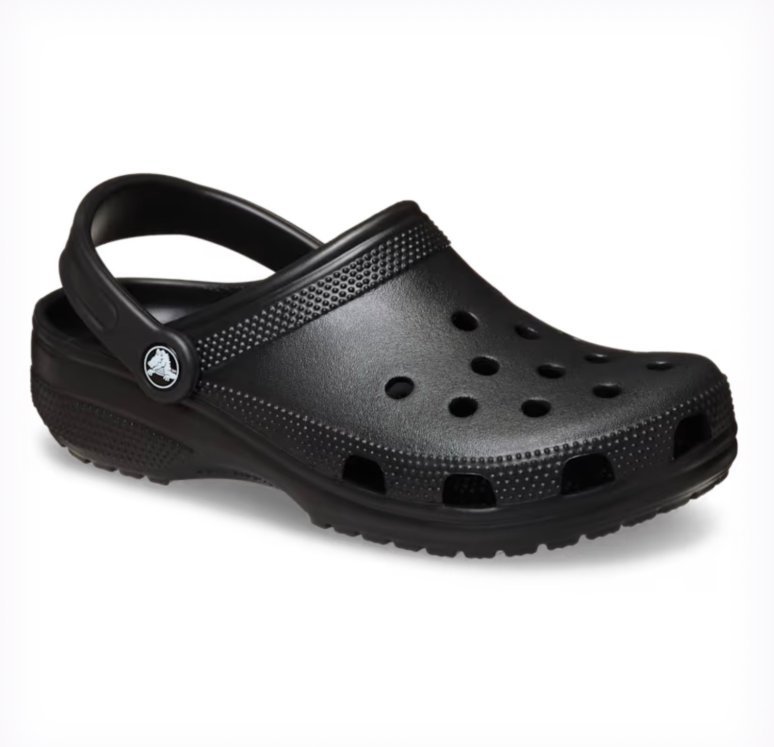 Black Croc Classic Clog Unisex Slip-On Shoes Ultra Light