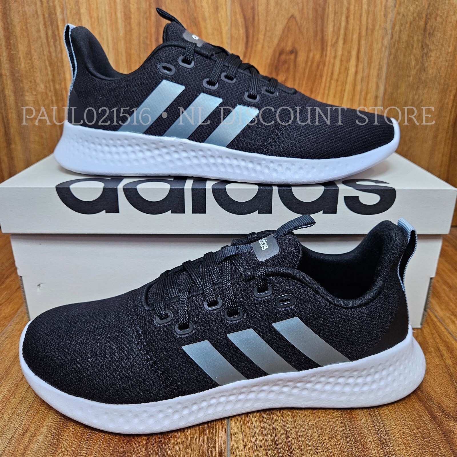 ADIDAS Women’s Puremotion Running Sneaker Athletic Lace-up Shoes ~ Black