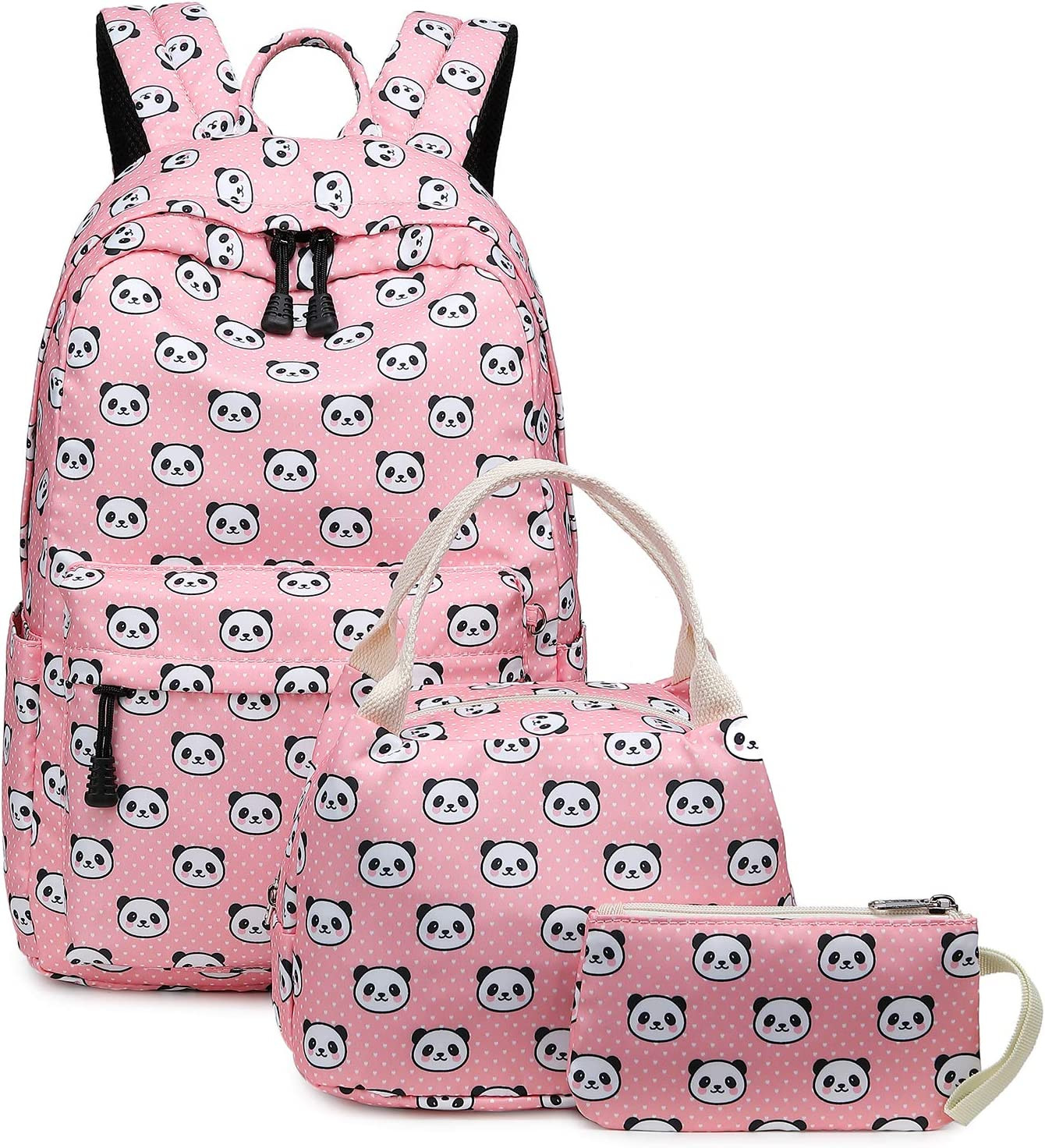 Lightweight Cute Panda Backpacks for Girls School Backpacks with Lunch Bag (Pand