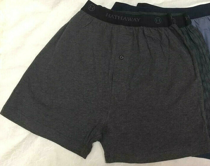 New 2 Pcs Hathaway Mens Knit Boxer short underwear COTTON/SPANDEX~ M L XL