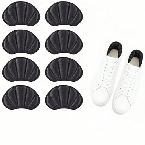 Back of Heel Cushion Inserts, Mesh Self-Adhesive Grips 0.7cm thickness Black