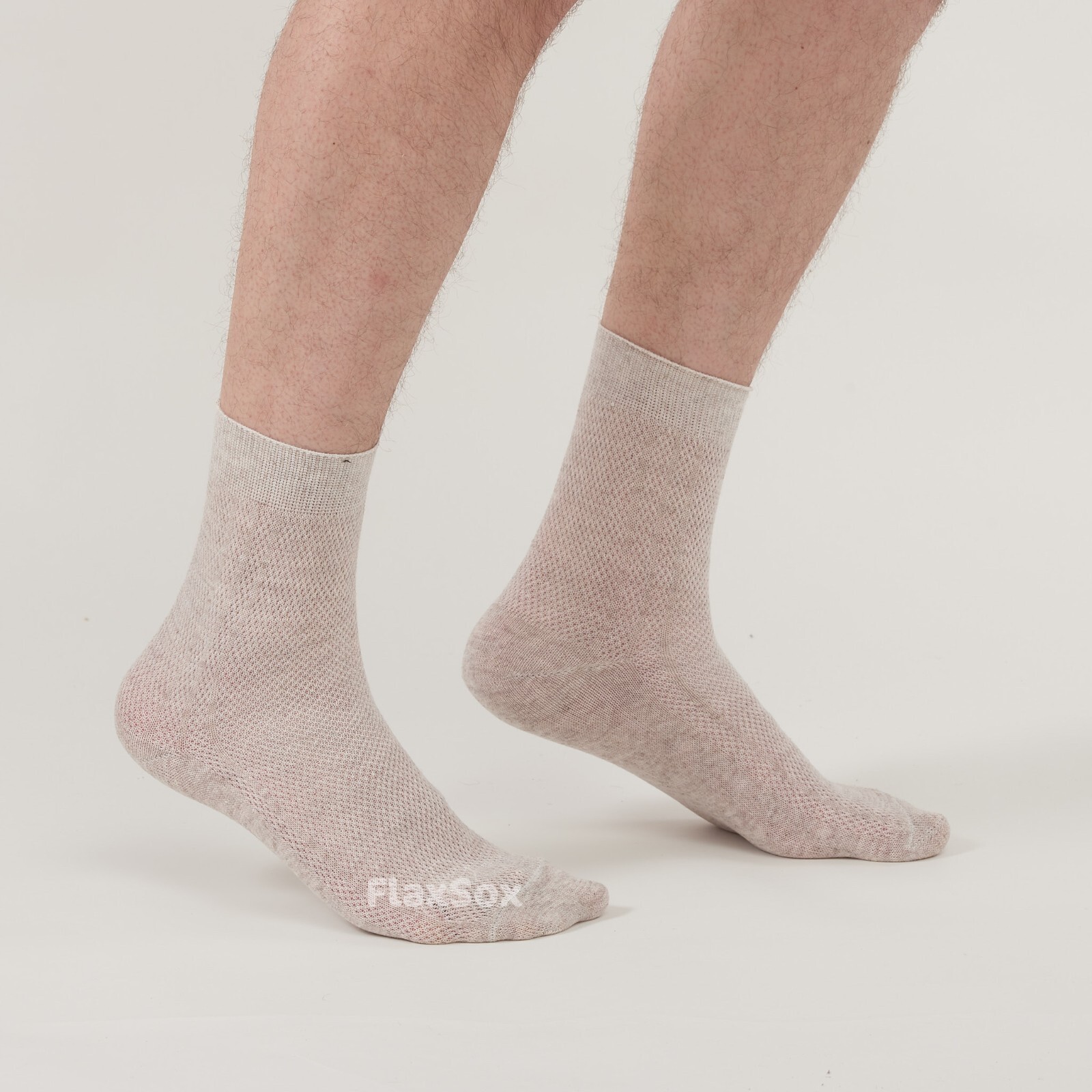 Breathable Thin Mesh-knitted Organic Linen Men`s Socks, Set of 3, 5, 10 pairs