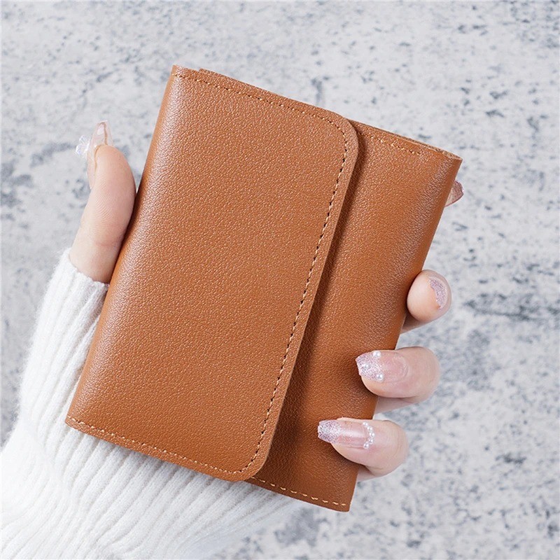 Cute Women’s Small PU Leather Wallet Credit Card Holder Coin Purse Hasp Closure
