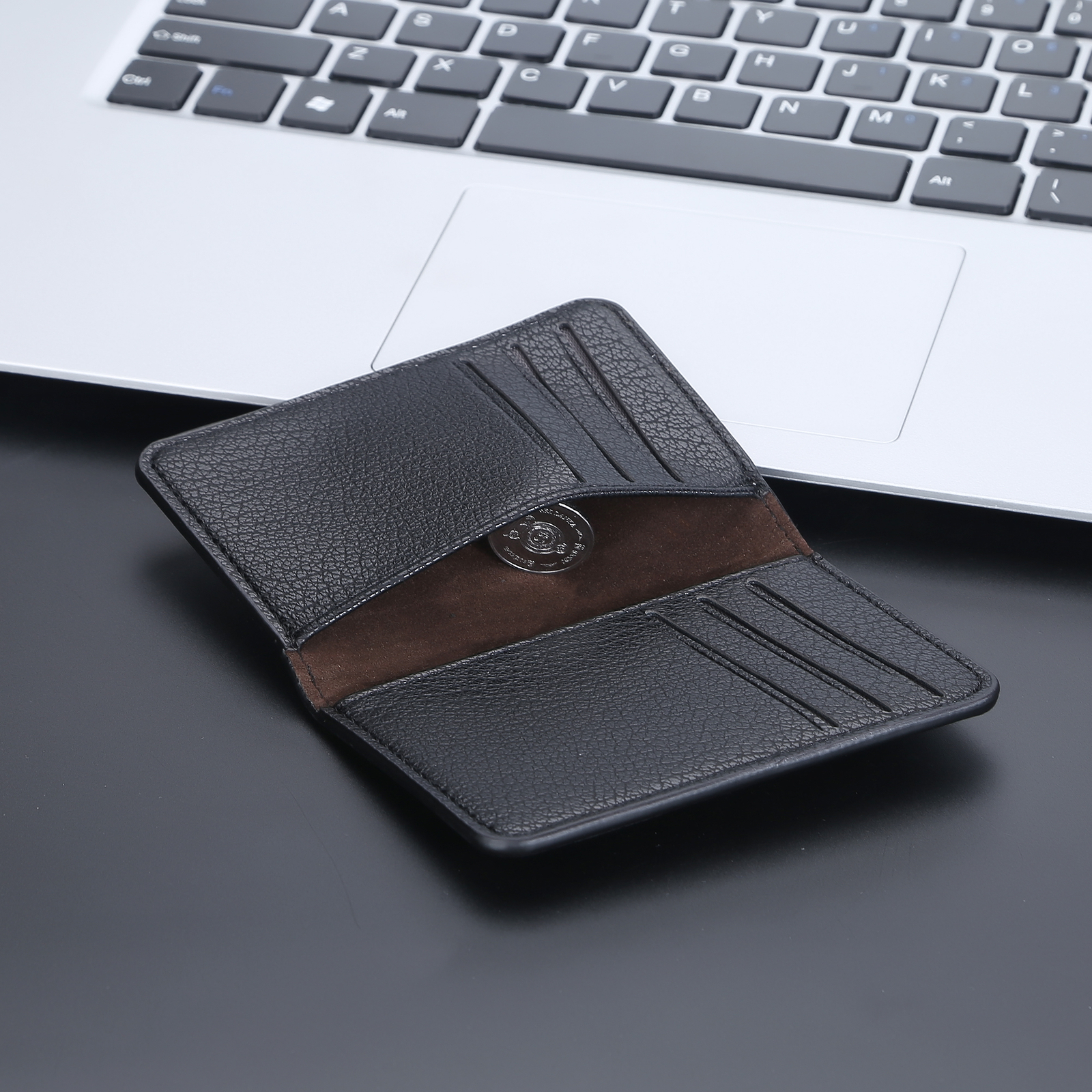Business Thin Men’s Leather Short Bifold Wallet Credit Card Holder Purse Clutch