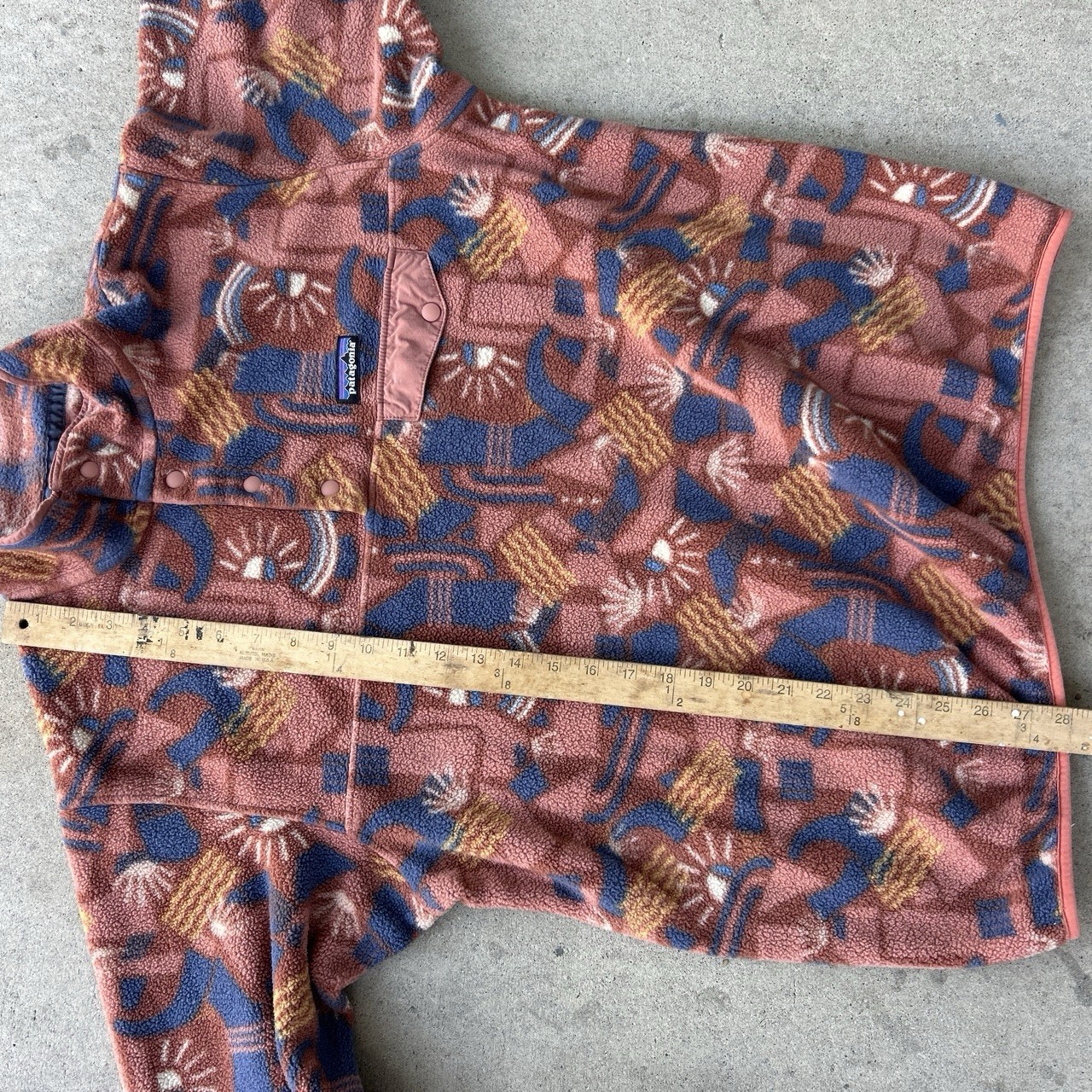 Patagonia Synchilla Snap on Fleece Pullover Canyon Block all over print