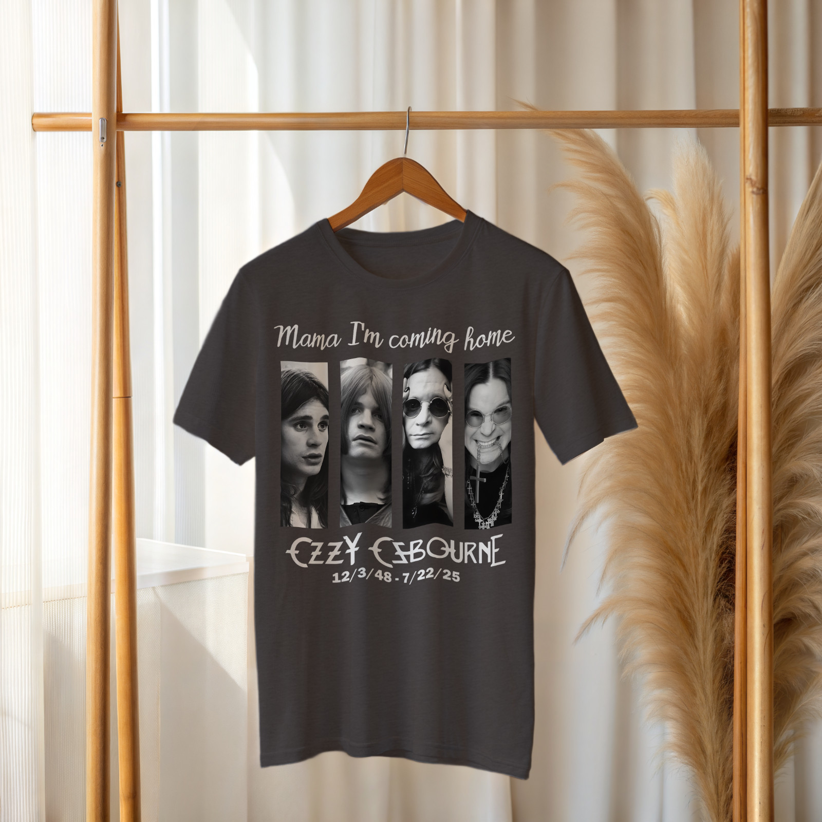 Ozzy Osbourne Tribute T-Shirt – Mama I’m Coming Home Graphic Tee A235