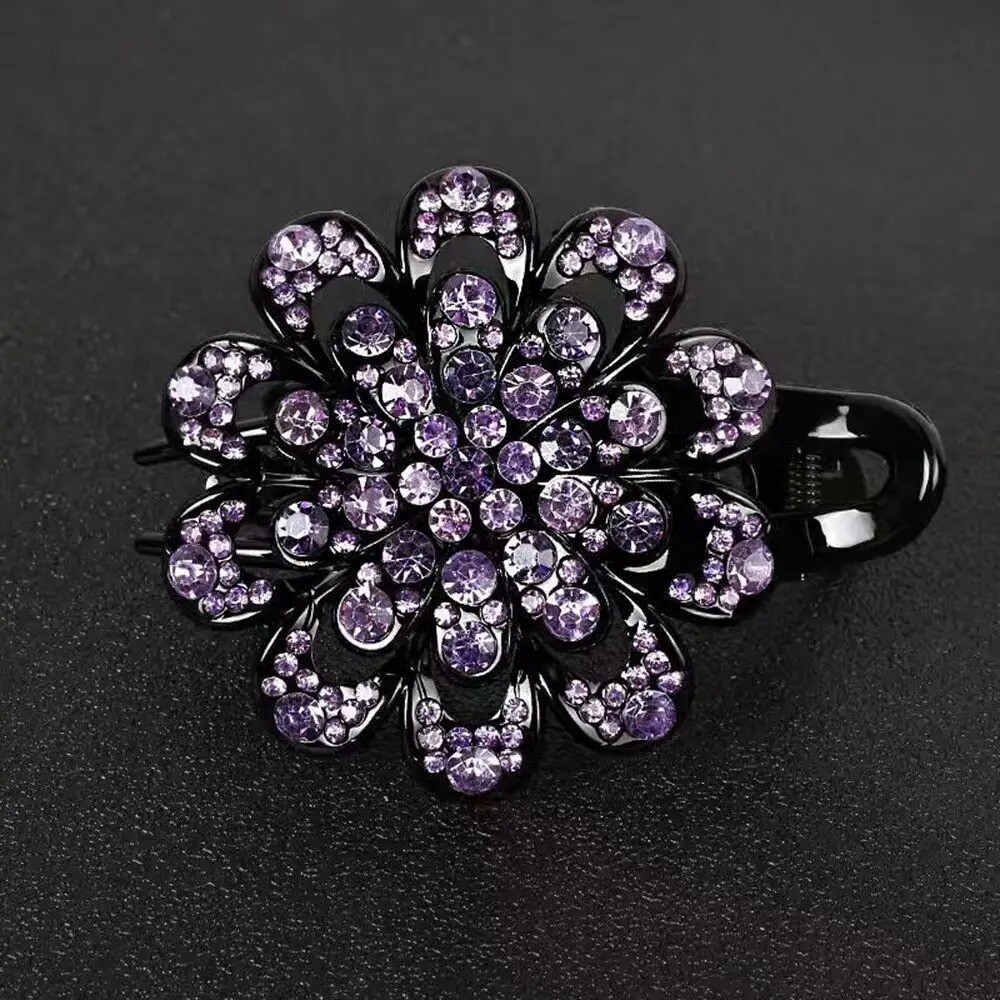 Women Crystal Rhinestone Hairpin Hair Clips Hair Claw Fashion Hair Accessories