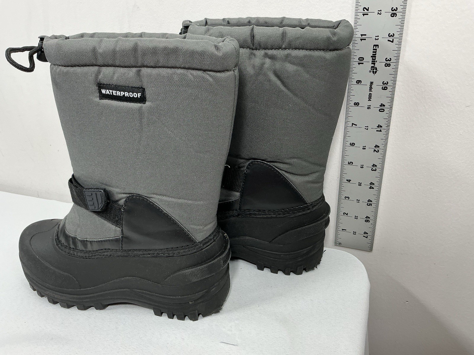 Mens New Climatex Insulated Pull On Snow Boots Gray 8 Midcalf Water Proof