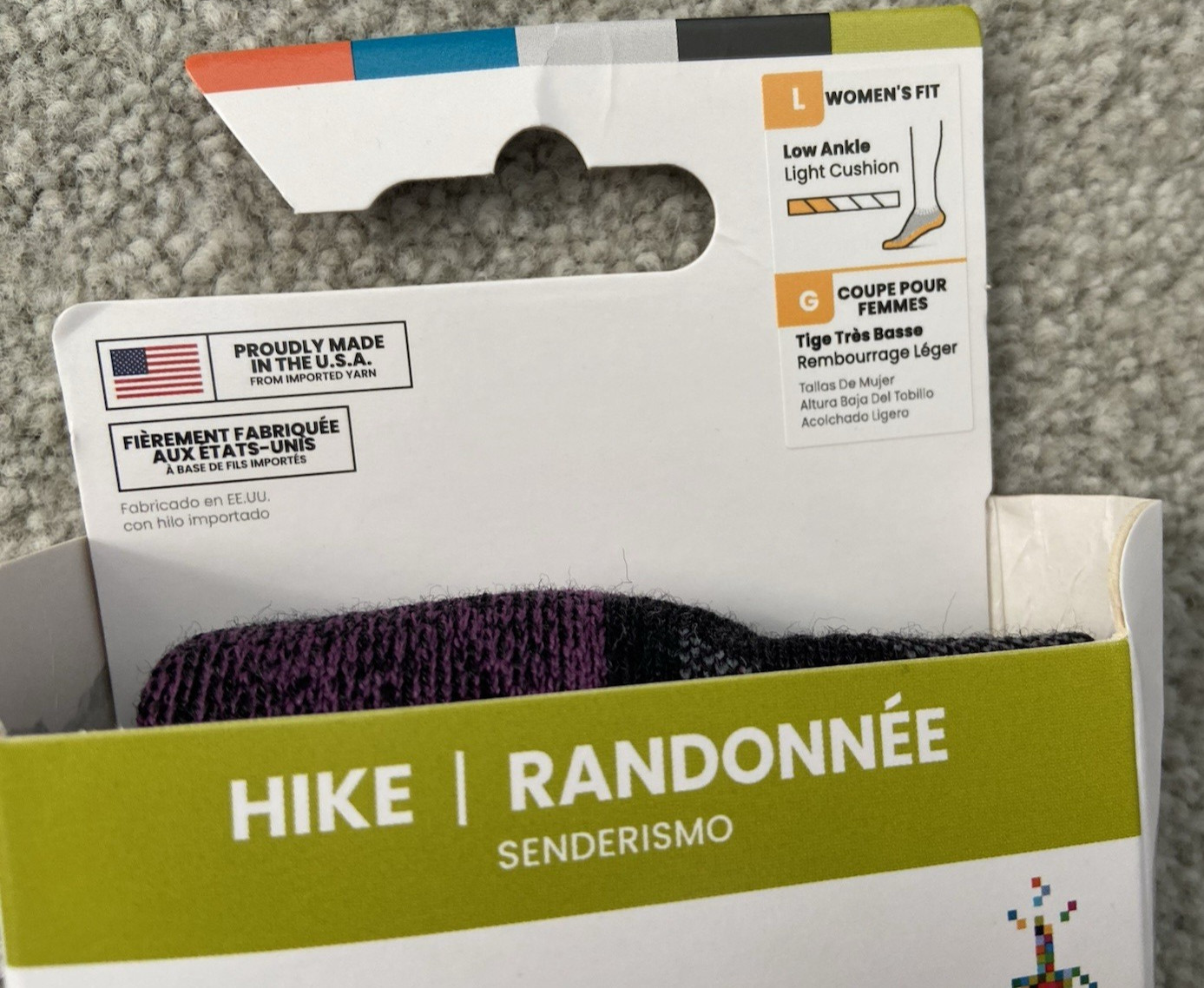 Lot of 2 pairs Smartwool Hike Low Ankle Socks Light Cushion Sz L Large 10-12.5