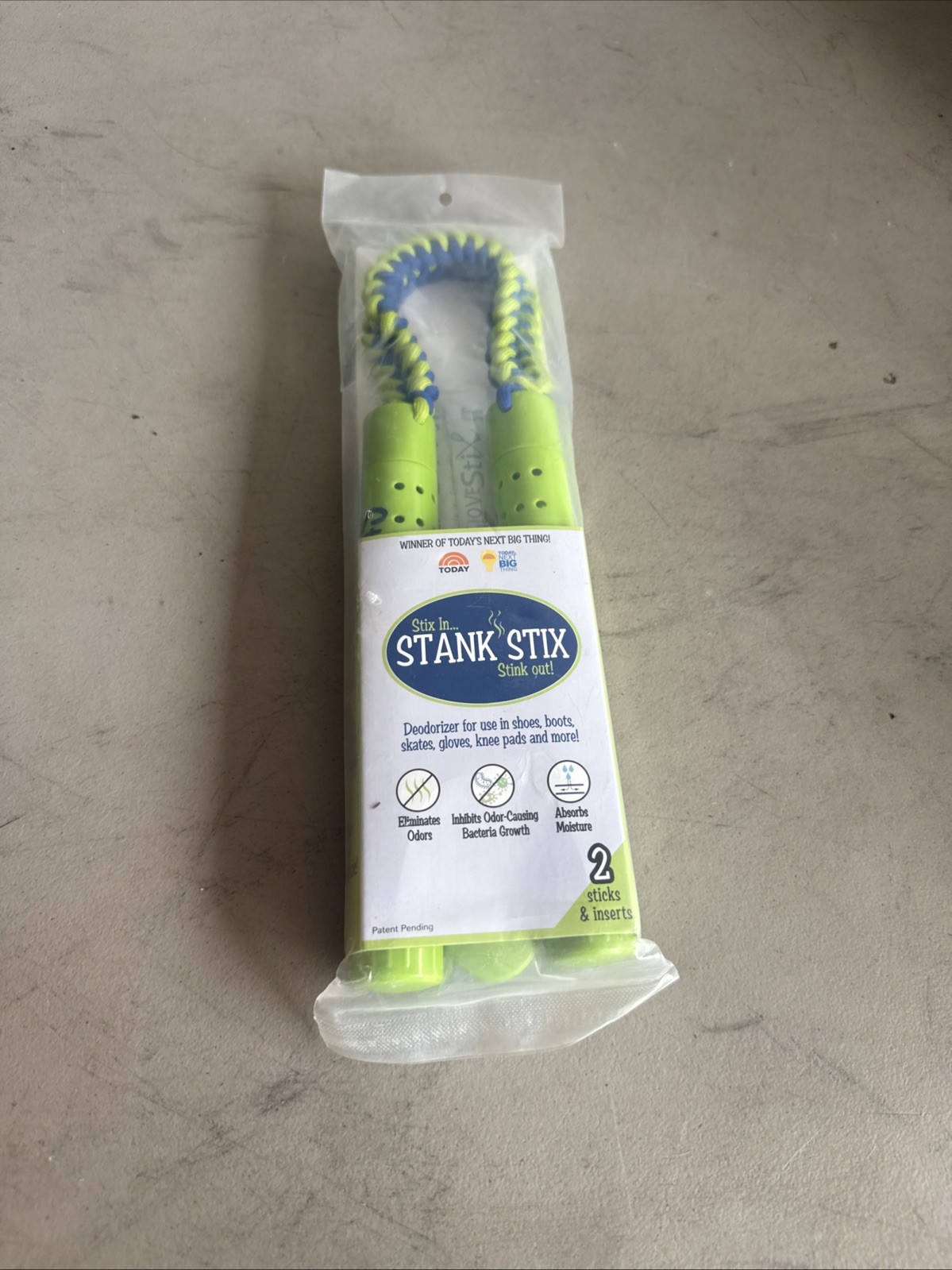 NEW Stank Stix Shoe Deodorizer 2 Sticks & Inserts Odor Removal for Shoes Boots