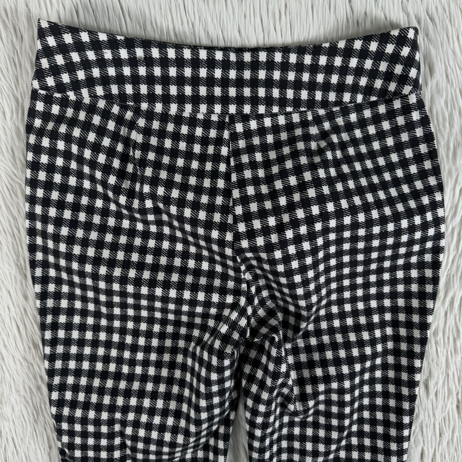 Chico’s Black White Checkered High-Rise Skinny Ankle Pants Women’s Size 00 US 2