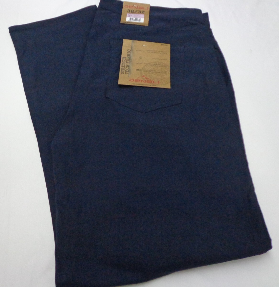 DENALI Dark Navy Blue Tech Fabric Stretch Pants NWT 38/32 MSRP $54