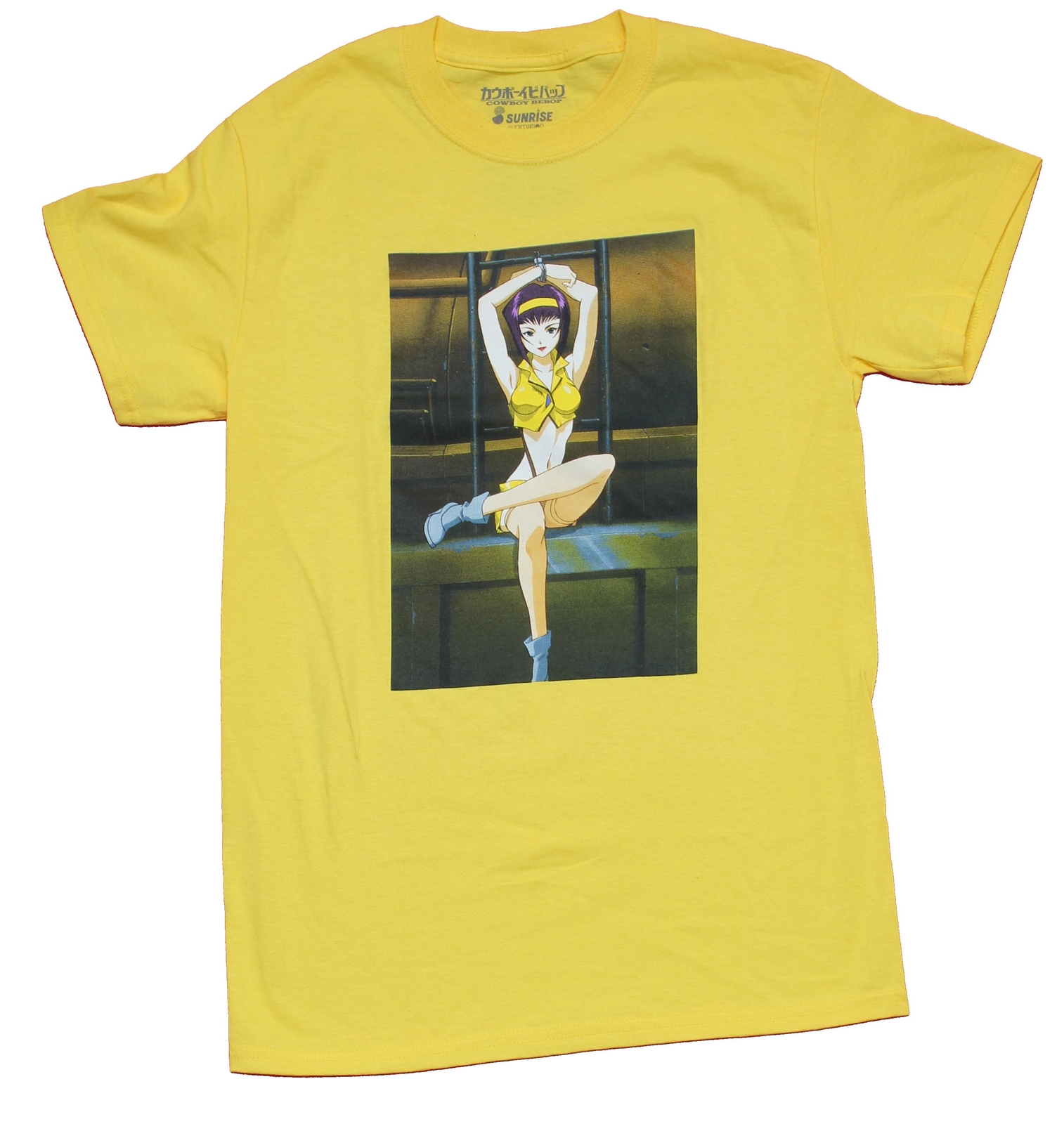 Cowboy Bebop Mens T-Shirt – Fay Valentine Cuffed Image