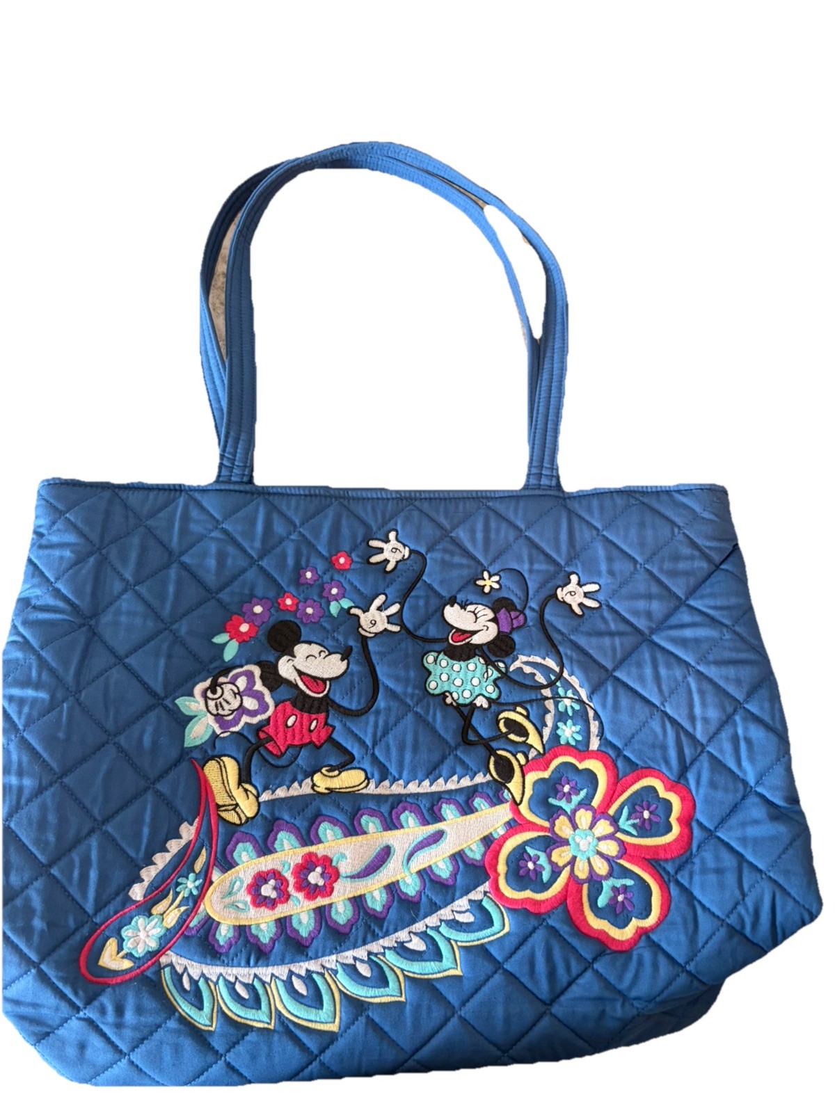 VERA BRADLEY DISNEY SENSATIONAL SIX;LG EMBROIDERED/MICKEY&MINNIE TOTE